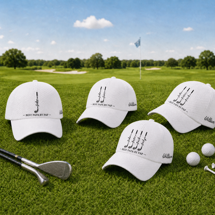Personalized Papa Golf Cap Custom Name Hat Best Papa By Par Design Golf Lover Gift Father‘s Day Birthday Gift For Him