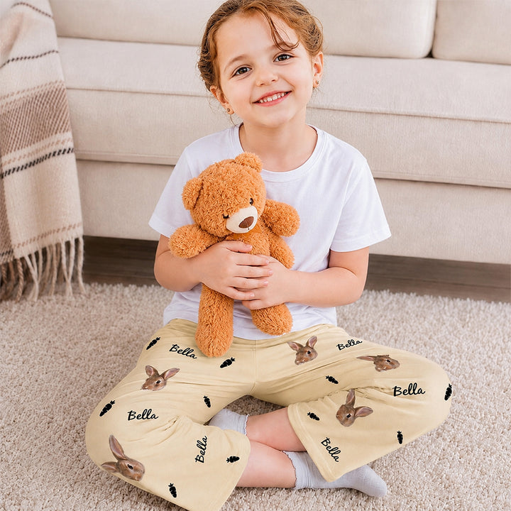 Personalized Pet Photo Pajama Pants with Cute Pattern Custom Photo and Name Lounge Pants for Adults and Kids Birthday Gift for Pet Lovers