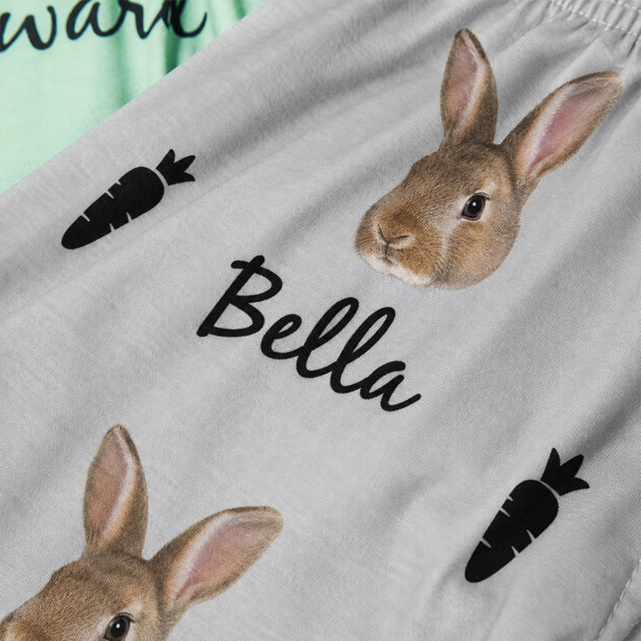 Personalized Pet Photo Pajama Pants with Cute Pattern Custom Photo and Name Lounge Pants for Adults and Kids Birthday Gift for Pet Lovers