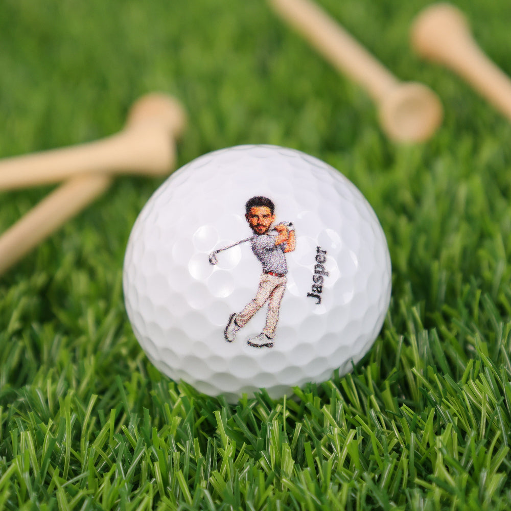 Echoment - Personalized Photo Golf Ball with Custom Name Custom Avatar Golfer Accessories Training Competition Birthday Gift for Golf Players &amp; Lovers
