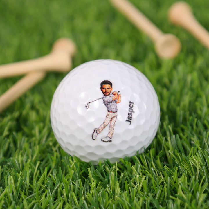 Echoment - Personalized Photo Golf Ball with Custom Name Custom Avatar Golfer Accessories Training Competition Birthday Gift for Golf Players &amp; Lovers