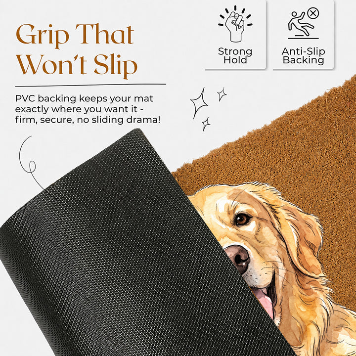 Personalized Watercolor Pet Coir Doormat Custom Name Color Block Pet Welcome Mat Housewarming Gift for Dog Lovers