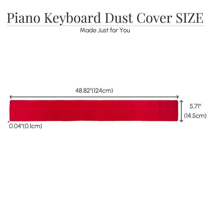Personalized Embroidered Piano Keyboard Dust Cover with Custom Text Vintage Style Gift for Pianists Music Teachers