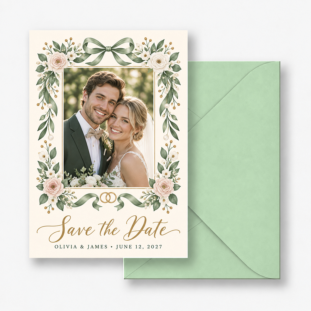 Holidazzle Garland Frame Holiday Card