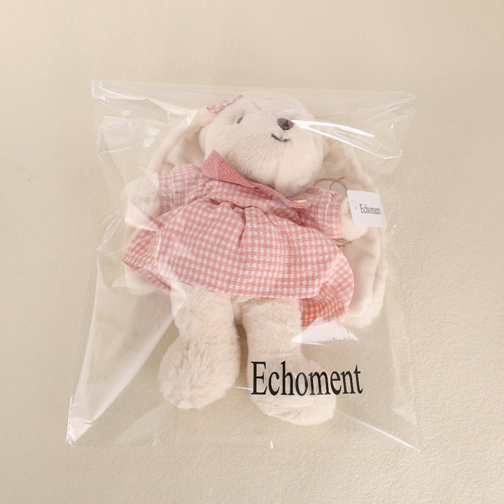 Echoment - Personalized Embroidered Name Bunny Plush Soft Rabbit Doll Baby Shower Gift for Nursery Daycare Baby Girls