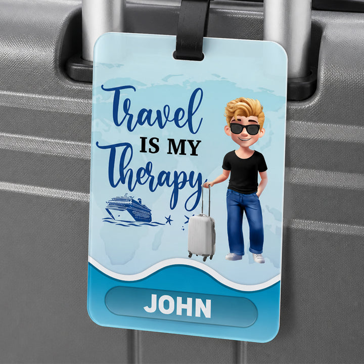 Personalized 3D Cartoon Luggage Tag Custom Character Name Travel Accessories Birthday Gift for Family Friends Travel Lovers