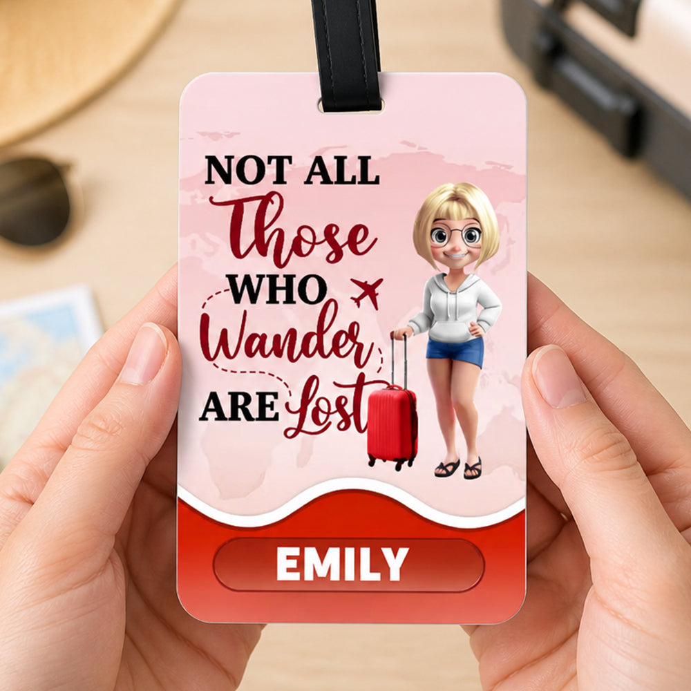 Personalized 3D Cartoon Luggage Tag Custom Character Name Travel Accessories Birthday Gift for Family Friends Travel Lovers