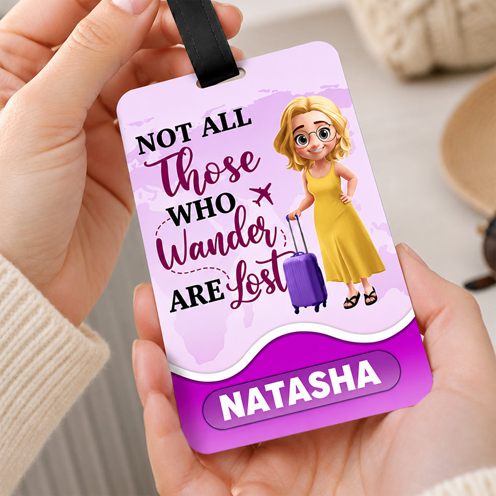 Personalized 3D Cartoon Luggage Tag Custom Character Name Travel Accessories Birthday Gift for Family Friends Travel Lovers
