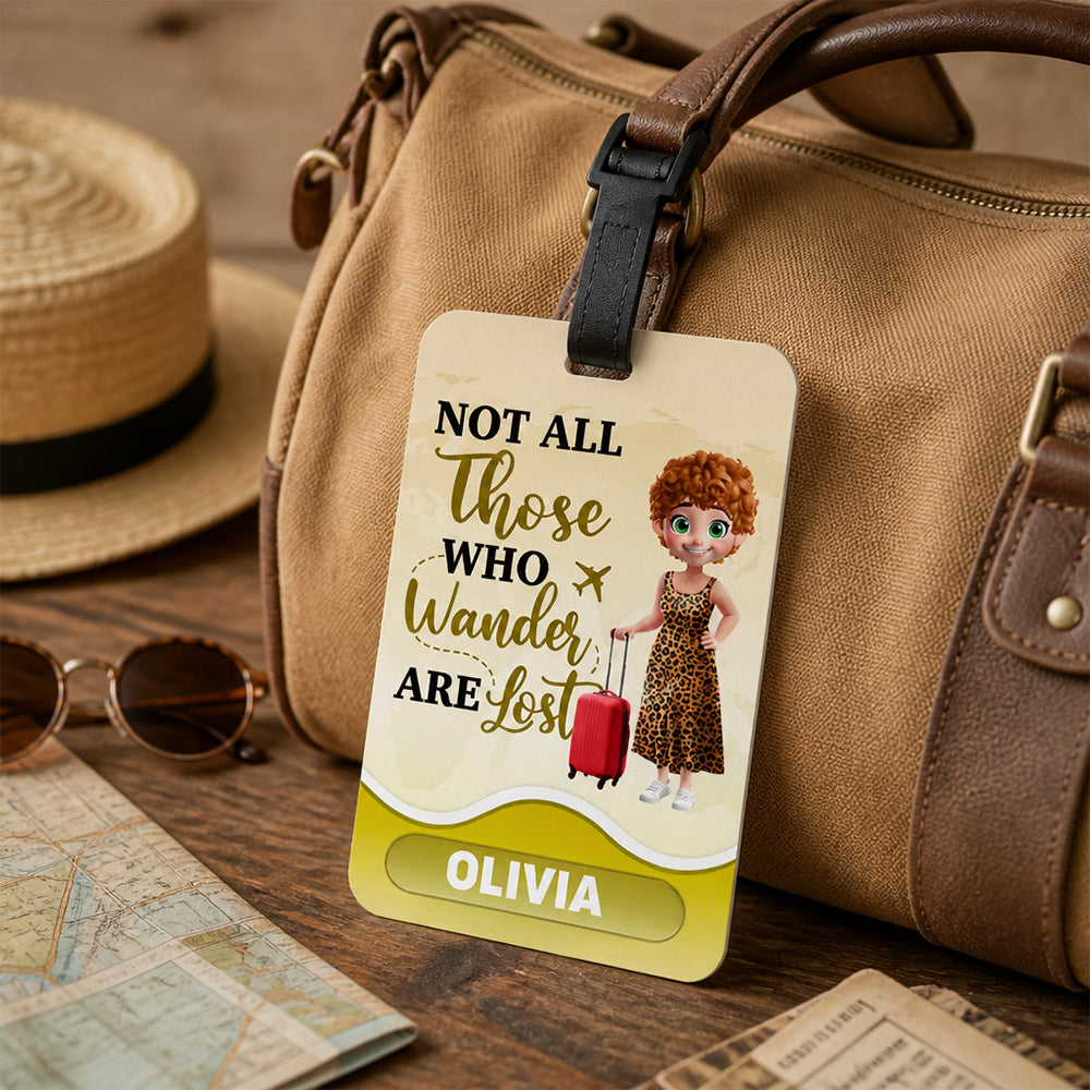 Personalized 3D Cartoon Luggage Tag Custom Character Name Travel Accessories Birthday Gift for Family Friends Travel Lovers