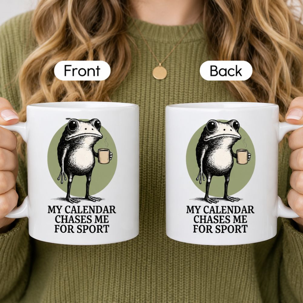 Personalized Sarcastic Frog Mug Custom Weird Quote Ceramic Cup Double Sided Printing Cup Quirky Gift for Best Friend Coworker 11oz 15oz