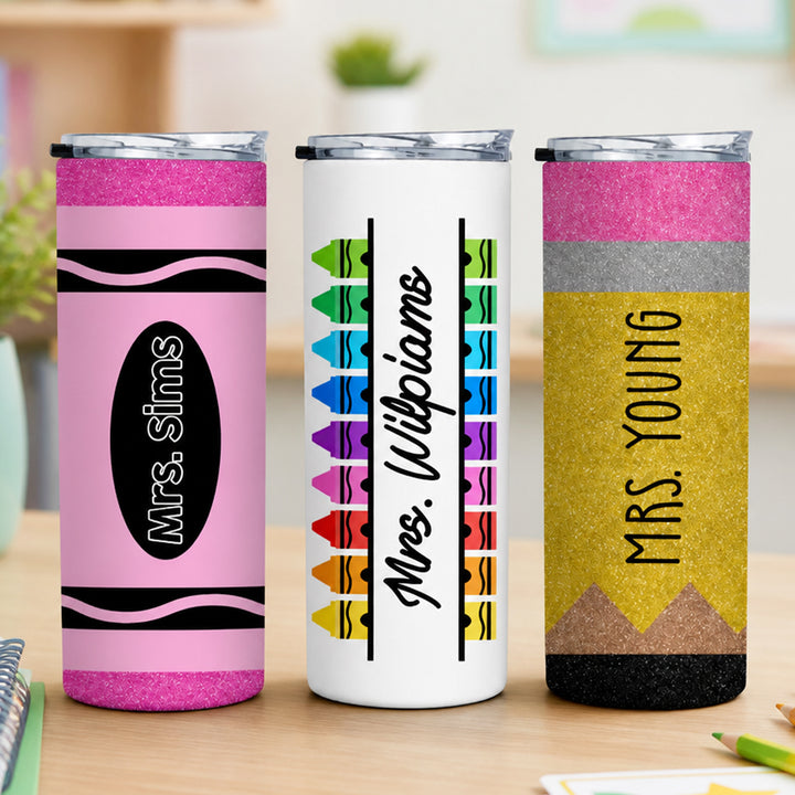 Personalized Teacher Tumbler Custom Name Teacher Appreciation End of Year Thank You Gift 20oz