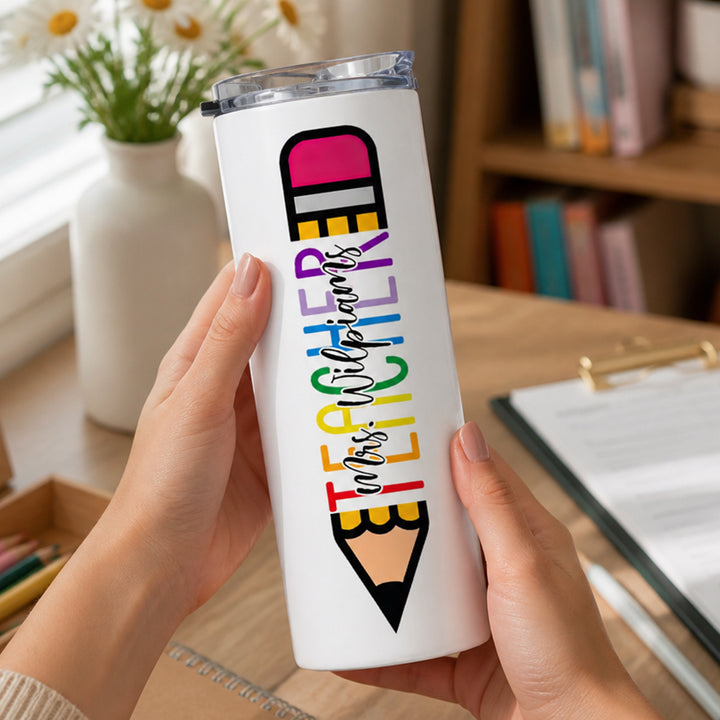 Personalized Teacher Tumbler Custom Name Teacher Appreciation End of Year Thank You Gift 20oz