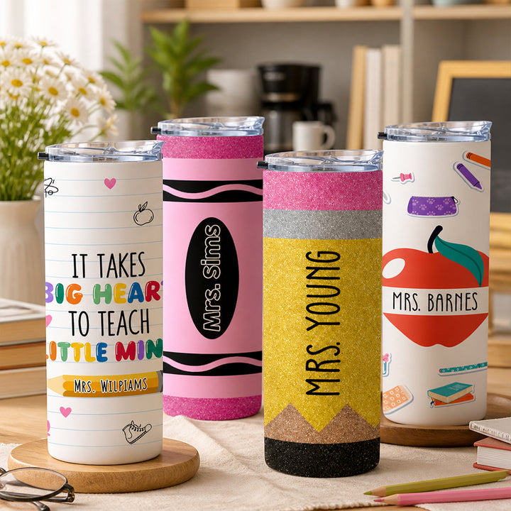 Personalized Teacher Tumbler Custom Name Teacher Appreciation End of Year Thank You Gift 20oz